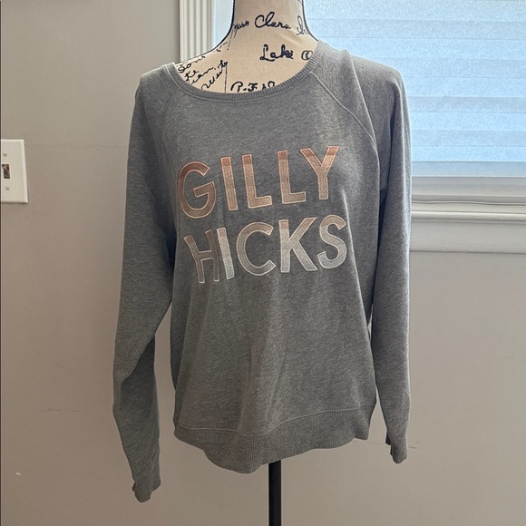 Gilly Hicks Sweaters - Gilly Hicks Gray and White Women's Crew Neck Sweater